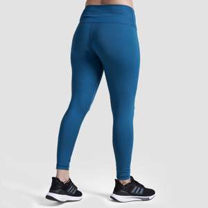 Premium Ladies Casual <b>Leggings</b> Turquoise Slim Fit High Waist Breathable Stretch Spandex Soft Patterned Knitted Fabric Size XL - Product Image 2