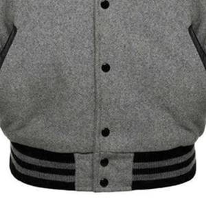 Vestes pour hommes en laine de baseball avec logo personnalisé, manches longues, respirantes, corps 100% laine et cuir véritable et original - Product Image 5