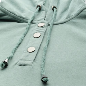 Nueva Llegada, Sudaderas con Capucha Casuales de Primera Calidad para Mujer, 100% Algodón, Anti-Pilling, con Logotipo Personalizado en la Parte Delantera - Product Image 2