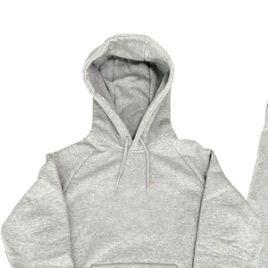 Unisex Light <b>Grey</b> Fleece Tracksuit Set <b>Hoodie</b> Jogger Two Piece Blank Sweatsuit Custom Logo Streetwear Warm Winter Outfit OEM - Product Image 2