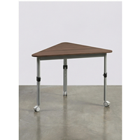 Table compacte moderne en métal 2026 avec roulettes, réglable en hauteur, revêtement poudré – Idéale pour l'école, l'hôtel, le salon, la salle à manger