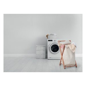Wooden laundry <b>basket</b> (44Lt) <b>Foldable</b> trolley ANGEL Walnut 329306 - Product Image 6