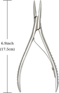 Pince d'extension de cheveux en acier inoxydable réutilisable légère professionnelle outil de coiffage d'extensions d'anneau de Micro lien multifonctionnel - Product Image 2