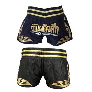 Meilleures ventes de shorts de Muay Thai pour hommes Soft OEM Vente en gros de shorts de gym respirants à séchage rapide Kick Boxing Muay Thai pour hommes - Product Image 2