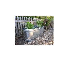 Factory Wholesale Galvanized Metal Vintage <b>Succulent</b> Herb Planter <b>Pots</b> Set Plant Flower <b>Pot</b> with Wood Handle - Product Image 5