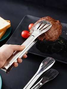 ที่คีบอาหารสแตนเลส 304 แบบคลาสสิก - ที่คีบอาหารกันลื่นสำหรับเสิร์ฟสเต็ก ขนมปัง สลัด อุปกรณ์ทำอาหารทนความร้อน - Product Image 4