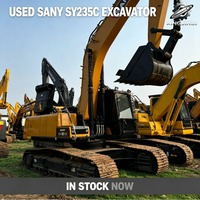 Excavatrice sur chenilles Sany SY235C de 24 tonnes, pelleuse moyenne avec moteur Isuzu 6BG1, d'occasion, pour travaux de terrassement et construction chinoise