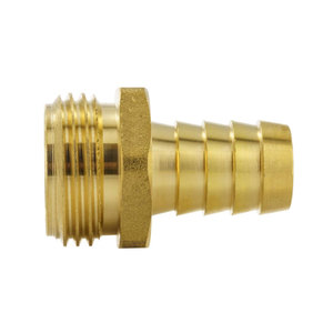 Adaptor selang kuningan tahan karat, 5/8-in BARB x 3/4-in MHT tugas berat tekanan tinggi tahan karat dan korosi