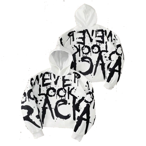 เสื้อฮู้ดดี้ผู้ชายผ้าคอตตอนผสมสแปนเด็กซ์ทรงโอเวอร์ไซส์ ทรงไหล่ตก พร้อมลายพิมพ์ตามสั่ง มีหลายขนาดและหลายสีให้เลือก - Product Image 3