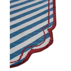 พรมขนสัตว์ทอลายเรียบสีเทาและสีดำลายทางแบบนามธรรมและลายทางเดินรูปทรงสี่เหลี่ยมผืนผ้าสำหรับใช้ในบ้าน-ADWL-13199 - Product Image 4