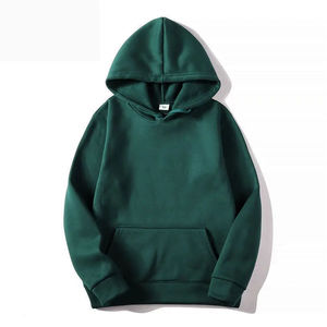 Sweat-shirt à capuche unisexe vert néon, coupe classique, couleur unie, sweat-shirt décontracté en tricot avec poche - Product Image 6