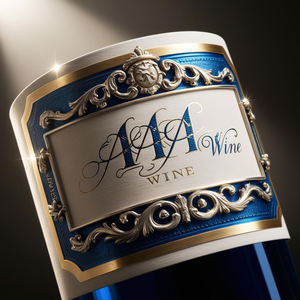 Étiquettes en aluminium en laiton gaufré haut de gamme auto-adhésives personnalisées directes d'usine pour vin pour bouteilles de champagne whisky nouveau élégant - Product Image 3