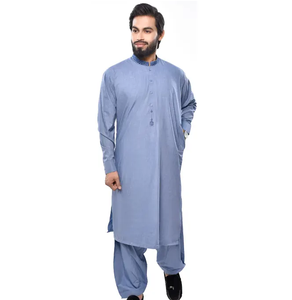 Shalwar Kameez Pakistaní Musulmán para Hombre, al por Mayor, Transpirable, de Alta Calidad, Shalwar Kameez Liso, Personalizable - Product Image 5