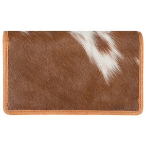 Bolso de mano de cuero de vaca delgado de lujo para mujer Cuero blanco tostado genuino con cremallera de borla distintiva y cierres de botones - Product Image 1