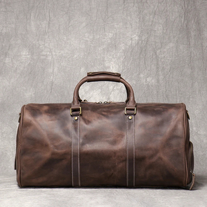 Genuine Leather Weekender Duffel Bag with Zipper Closure for Travel and Everyday Use - Product Image 5
