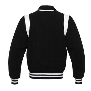 Veste universitaire Letterman avec col montant avec logo du fabricant pakistanais prix de gros sur mesure grande taille - Product Image 2