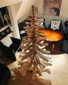 Solid <b>Wooden</b> Christmas Tree for Festive Decor High Quality Vintage Style Wood Craft for Festival Wall <b>Sign</b> Decoration - Product Image 2