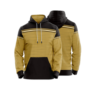 Sweat à capuche noir en coton polaire de haute qualité, sweat à capuche avec logo personnalisé, sweats à capuche courts pour hommes de grande taille - Product Image 4