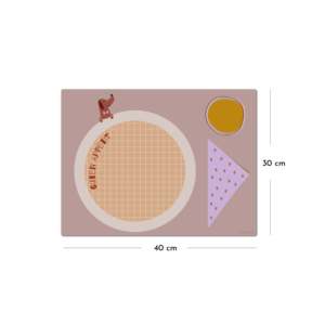 Children's 2-Piece Rectangle Place <b>Mat</b> Set with Space for <b>Plate</b> Glass & Cutlery - Product Image 2