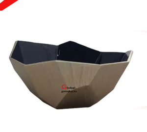Dernier look de petite taille en métal argenté et aluminium servant des aliments et des salades avec poignée dorée pour le restaurant et le bar de l'hôtel - Product Image 3