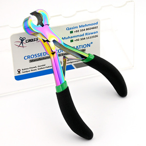 Outils professionnels pour extensions de cheveux, coupe-keratine, bords nets et tranchants, couleur arc-en-ciel, re-liaison pour cheveux, poignée en caoutchouc noir - Product Image 5