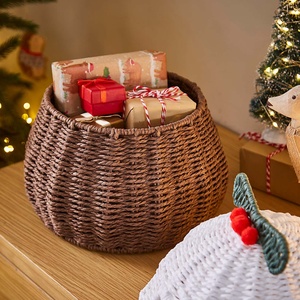 Panier à pouding de Noël en papier Boîte de rangement en forme de gâteau en papier unique Panier décoratif de vacances pour bonbons et affichage à la maison - Product Image 3