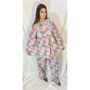 Conjunto de tela chiffon LP Boven Digital Co-ords para uso diario con estampado digital - Product Image 5