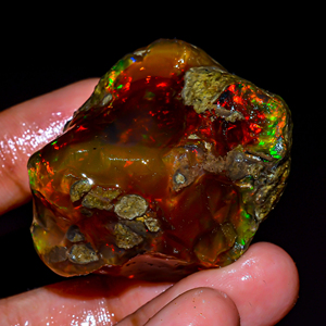 Opale éthiopienne brute, opale de feu flashy, pierre précieuse brute d'opale éthiopienne, pierre précieuse d'opale naturelle, pierre précieuse en vrac, 200.5 Ct. R-301 - Product Image 1