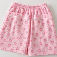 Ensemble de pyjamas pour femmes en coton nuage imprimé léopard, manches courtes, trois pièces