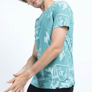 Precio bajo Producto de moda Hombres de moda Camiseta de impresión Tela cómoda Camiseta ligera Material de algodón Hombres Camiseta - Product Image 3