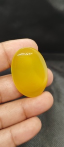 Vente en gros de pierres précieuses en onyx jaune naturel de haute qualité, cabochon lisse poli, pierres brutes de tailles variées 5-8 mm pour la fabrication de bijoux - Product Image 3
