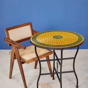 Table d'appoint en mosaïque éblouissante: Art irisé-Table basse bleue-Table d'appoint-Décor de salon-Cadeau - Product Image 1