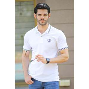 Camiseta Polo Delmont para Hombre, 100% Algodón, Diseño Sólido Básico, Transpirable, Tejido de Punto, Color Oscuro, Parches Bordados, Tallas Grandes XL 6XL - Product Image 1