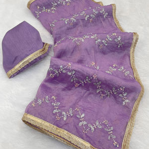 Colección Sari bordada con lentejuelas Moti y Val de artesanía con tachuelas de estrellas para B2B al por mayor - Product Image 1