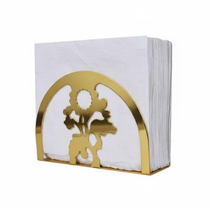 Porte-serviettes en métal vintage finition argent pour la décoration de table à manger à domicile Porte-serviettes faits à la main - Product Image 3