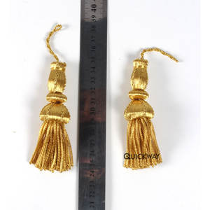 Borlas de alambre de lingotes personalizadas de alta calidad, venta al por mayor, flecos de cuentas de seda decorativos, borla de lingotes de alta calidad - Product Image 5