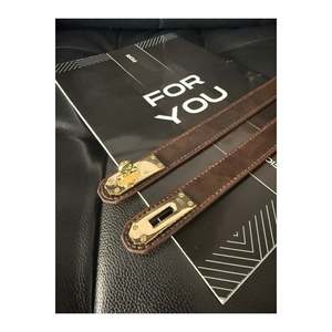 Ceinture élastique fine pour femme avec boucle, adaptée aux pantalons, vestes, chemises et robes. Café - Product Image 2