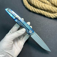 Couteau de poche BoChen de haute qualité en acier S35VN avec revêtement en poudre, couteau pliant d'extérieur avec manche en alliage de titane TC4, couteau de chasse