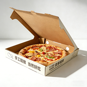 Cajas de Pizza de Cartón Corrugado Impresas Personalizadas al por Mayor, Cajas de Pizza de Papel Kraft para Llevar de Grado Alimenticio - Product Image 1