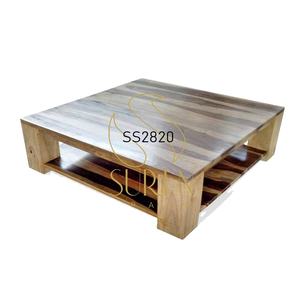 Vente exclusive de table de centre de café de jambe solide de finition naturelle de palissandre indien de qualité superlative disponible à un prix fiable - Product Image 1