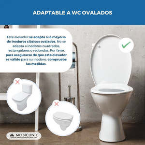 Mobiclinic Cibeles PVC WC Ascensor Reposabrazos 10 cm Baño Equipo de Seguridad - Product Image 4