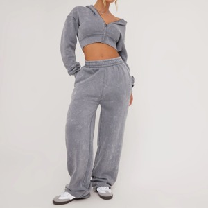 ชุดวอร์ม2ชิ้นสำหรับผู้หญิงแพทช์ปักลายกรดเสื้อผ้าแนวสตรีทแวร์ผลิตตามสั่งใหม่2025อันดับสูงสุด - Product Image 5