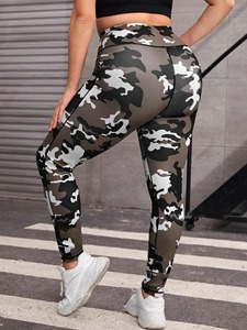 Women's High Quality Elastic Waist Gym Fitness <b>Leggings</b> Top Trending Casual Seamless Design for Summer Sports Solid Colors - Product Image 2