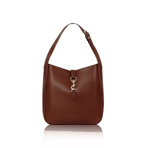 Italian Handmade Genuine Leather Large Shoulder <b>Bag</b> with Front Hook Detail– Model PL597 - Product Image 2