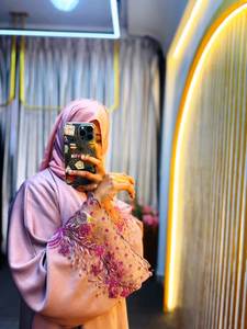 Vêtements musulmans traditionnels élégants et modestes pour femmes Beau travail à la main Abaya Style Kaftan Formal Dubai Dresses - Product Image 3