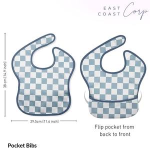 Babero de alimentación impermeable de bolsillo ajustable con cierre de botón a presión para recién nacidos - Product Image 3