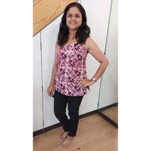 Haut court en coton batik vin - Product Image 1