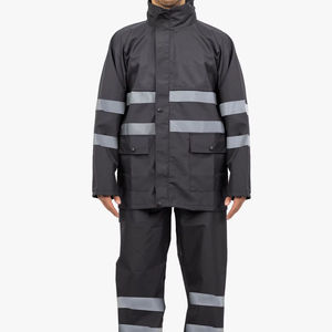 Chubasquero impermeable elegante XL ligero y cómodo con tiras reflectantes para acampar al aire libre - Product Image 1