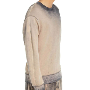 Cuello redondo mezcla de algodón Hombres Sudadera Sudaderas con capucha Jersey simple diario esencial estilo versátil Sudadera - Product Image 3