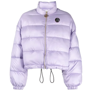 Femmes hiver chaud bulle doudoune respirant Nylon manteaux avec lumière brillante fermeture à glissière Style court femmes veste - Product Image 1